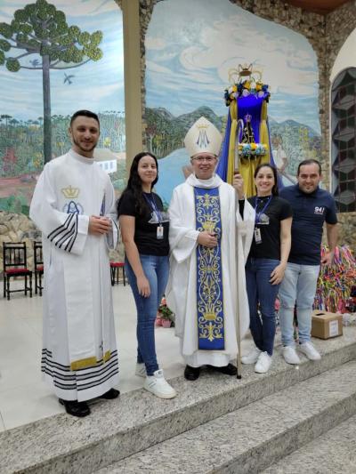 Dom Amilton celebra o 5º dia da Novena de Nossa Senhora Aparecida em Laranjeiras do Sul